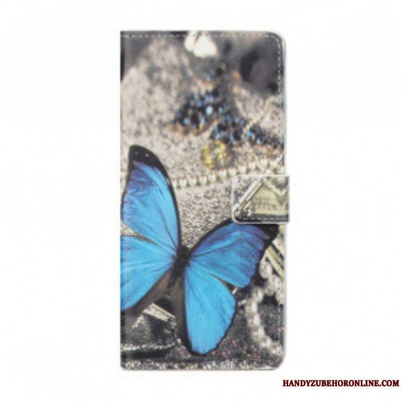 Housse Motorola Edge 20 Papillon Bleu