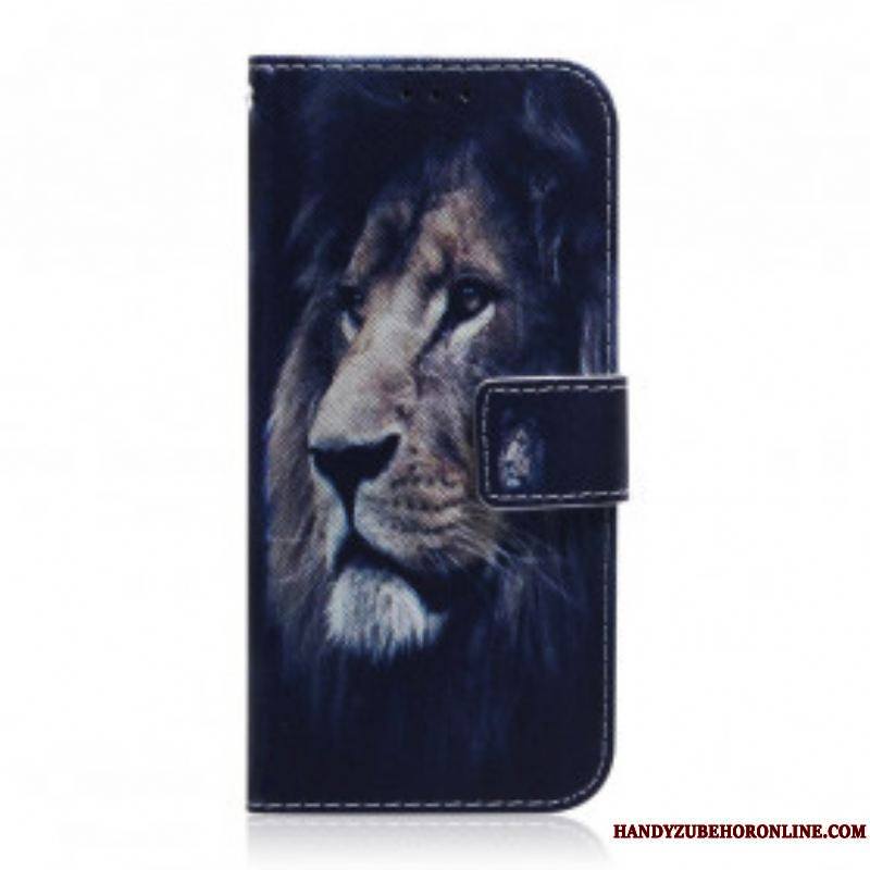 Housse Motorola Edge 20 Pro Dreaming Lion