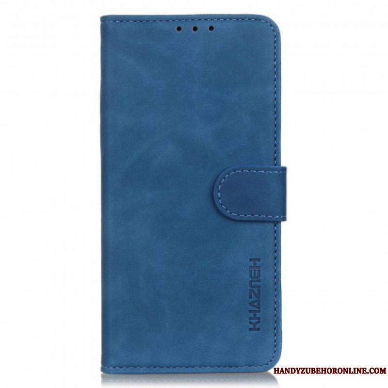 Housse Motorola Edge 20 Pro Effet Cuir Vintage KHAZNEH