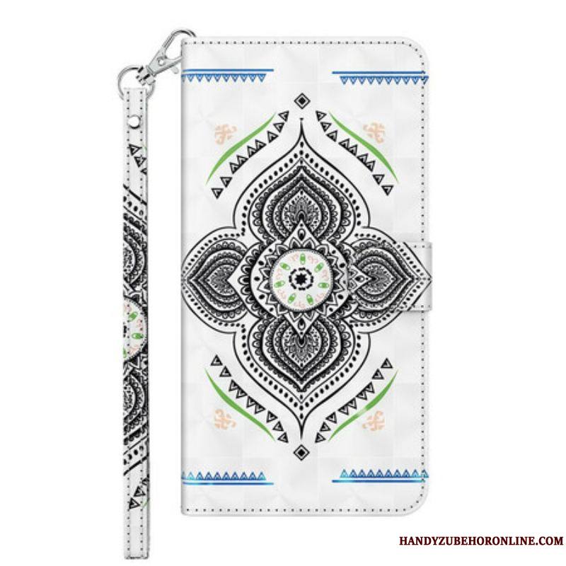 Housse Samsung Galaxy A12 / M12 Light Spots Mandala avec Lanière