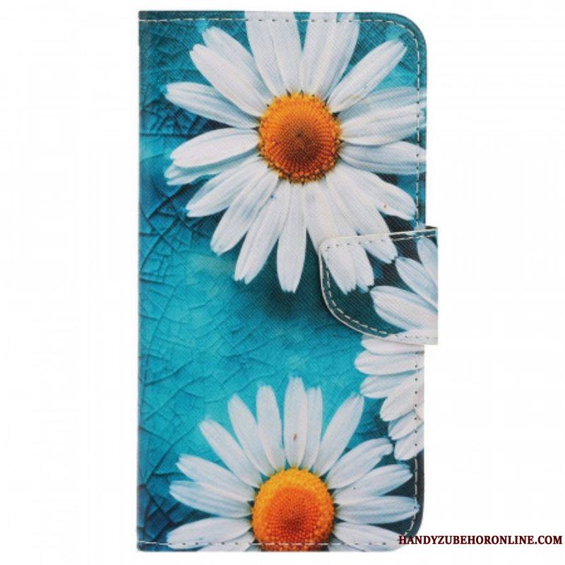 Housse Samsung Galaxy A13 Marguerites à Lanière