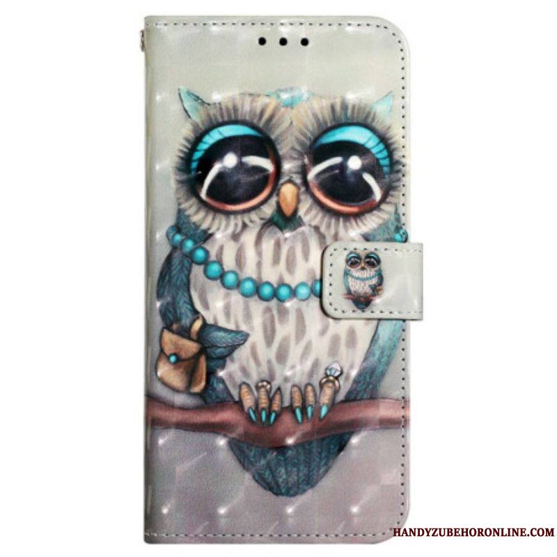 Housse Samsung Galaxy A13 Miss Hibou à Lanière