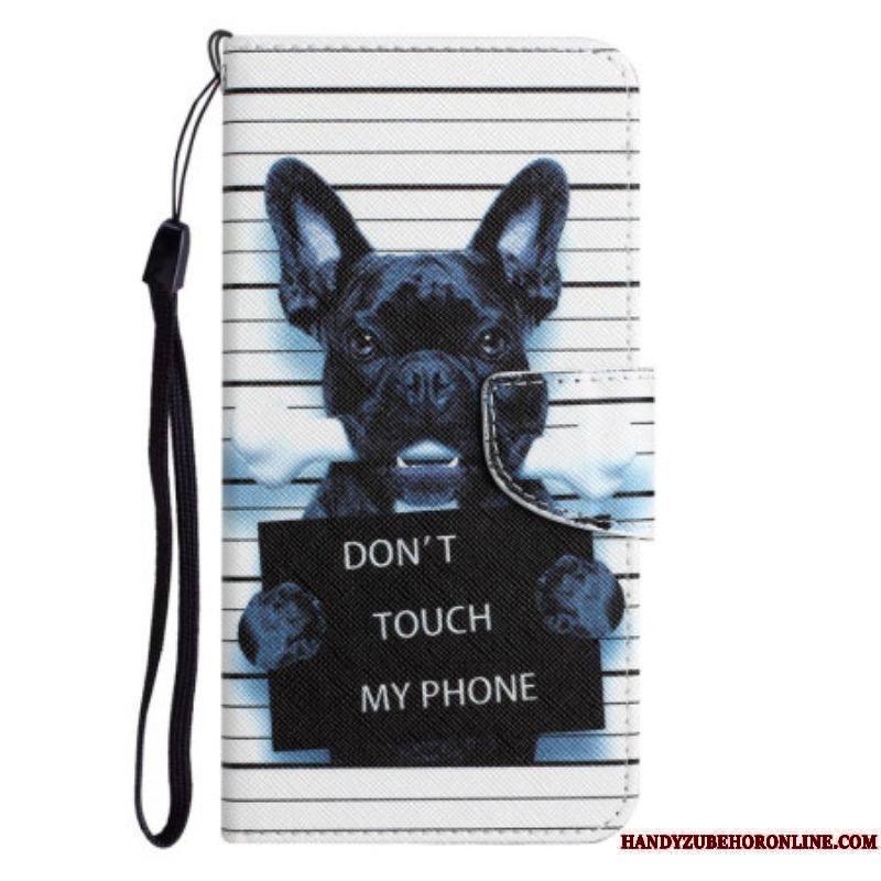 Housse Samsung Galaxy A14 5G / A14 Dog Don't Touch à Lanière