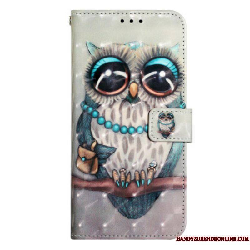 Housse Samsung Galaxy A14 5G / A14 Miss Hibou à Lanière