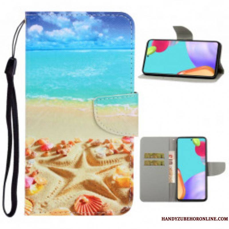 Housse Samsung Galaxy A52 4G / A52 5G / A52s 5G Plage à Lanière