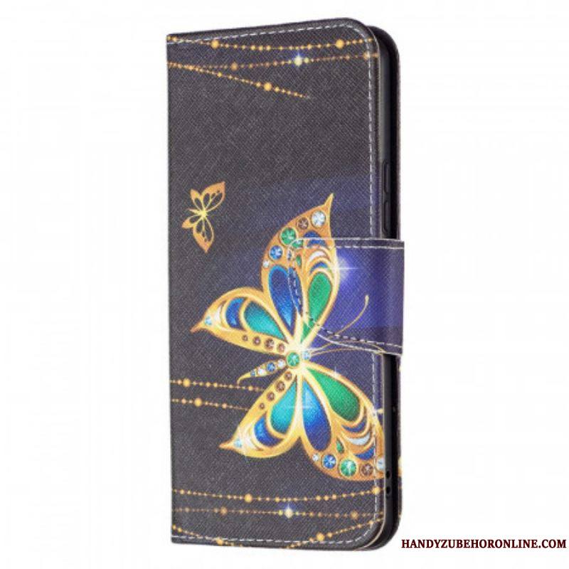 Housse Samsung Galaxy A53 5G Papillons Dorés