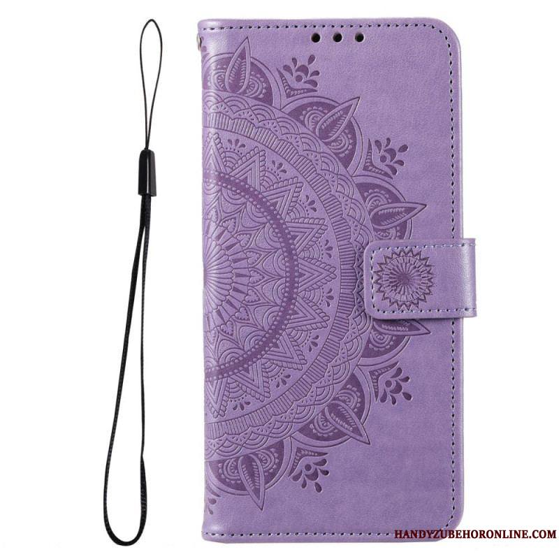 Housse Samsung Galaxy M33 5G Mandala Soleil à Lanière