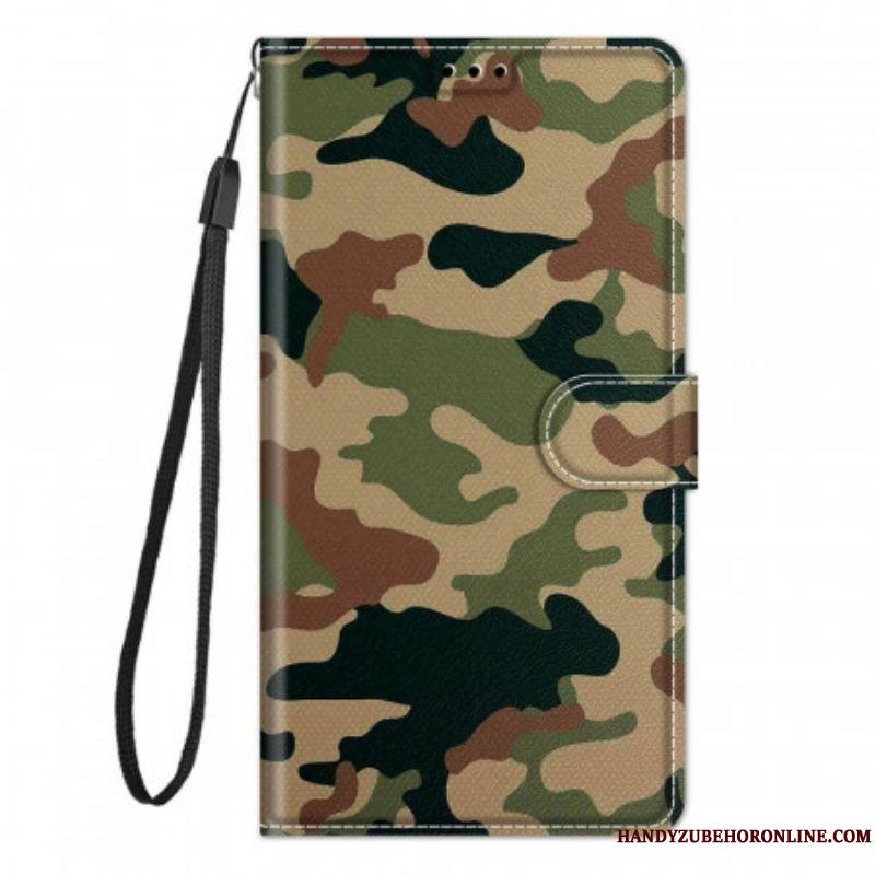 Housse Samsung Galaxy M53 5G Camouflage à lanière