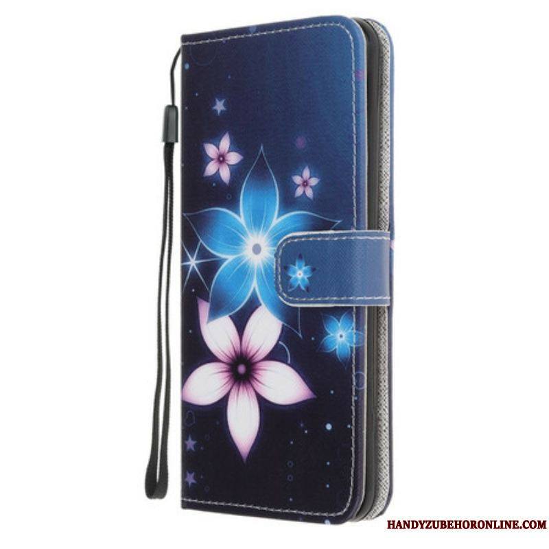 Housse Samsung Galaxy S20 FE Fleurs Lunaires à Lanière