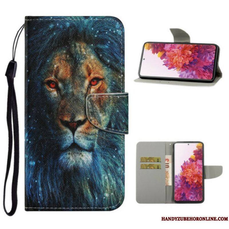 Housse Samsung Galaxy S20 FE Lion avec Lanière