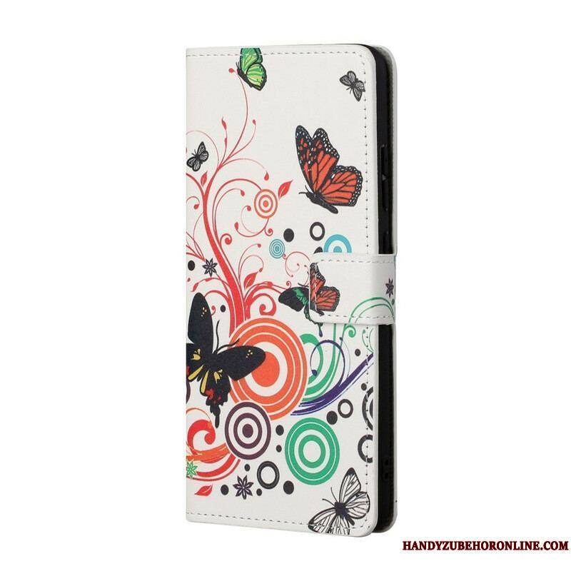 Housse Samsung Galaxy S21 5G Papillons et Fleurs