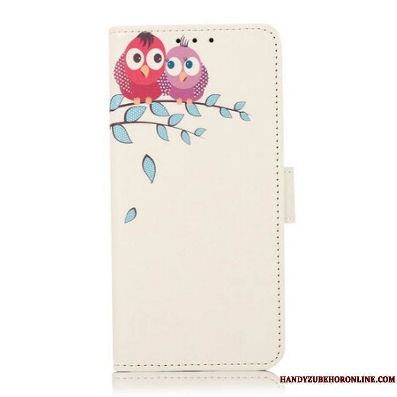 Housse Samsung Galaxy S21 FE Couple de Hiboux sur l'Arbre