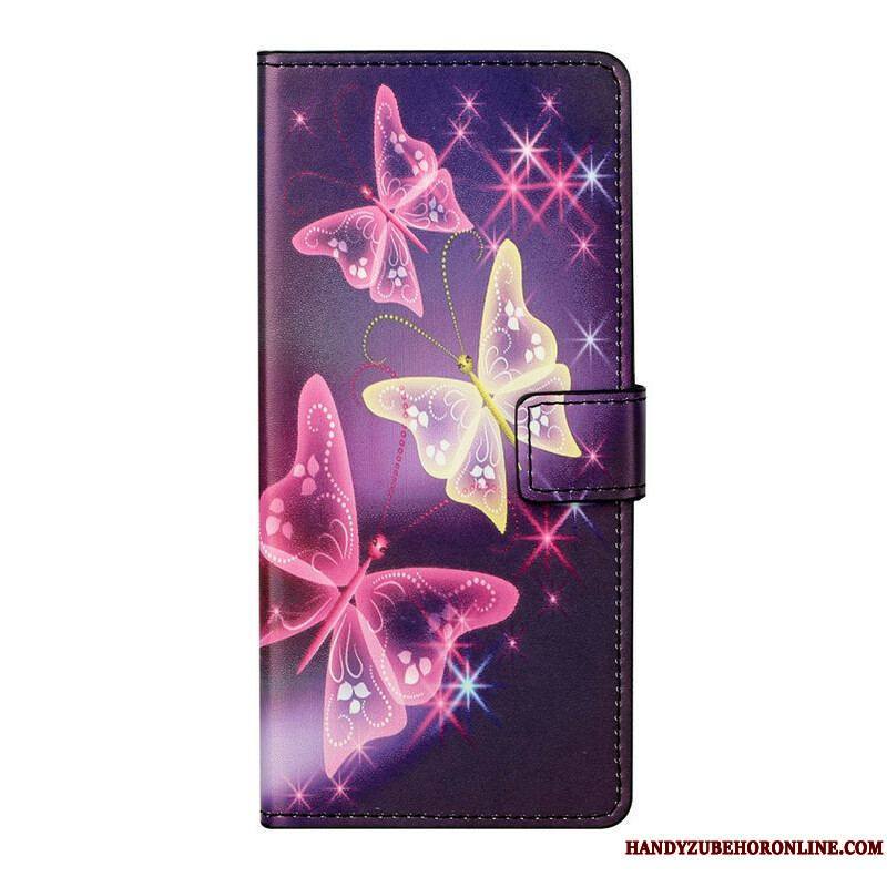 Housse Samsung Galaxy S21 FE Papillons et Fleurs