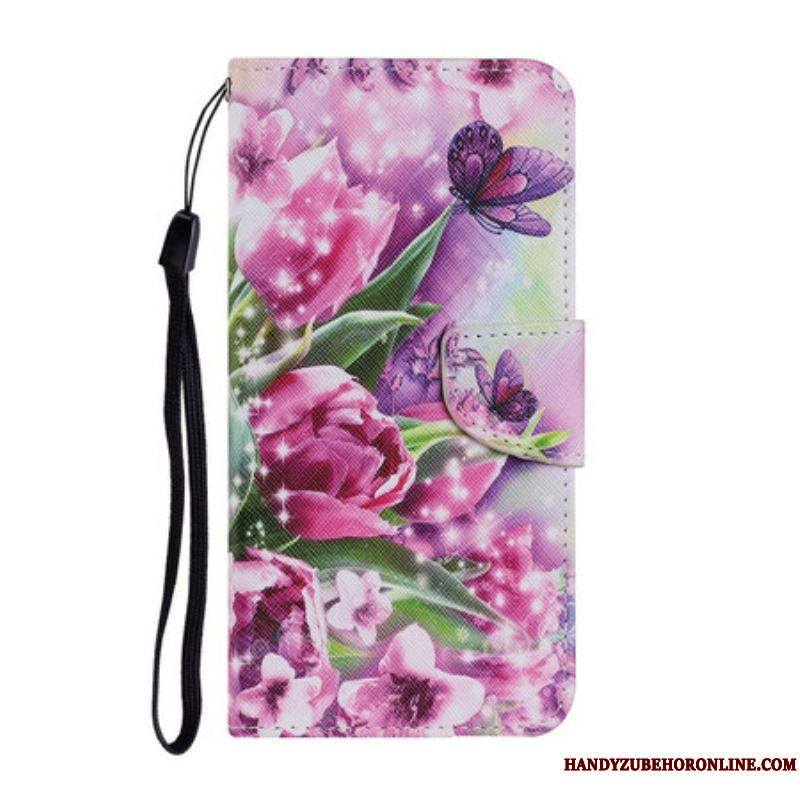 Housse Samsung Galaxy S21 FE Papillons et Tulipes