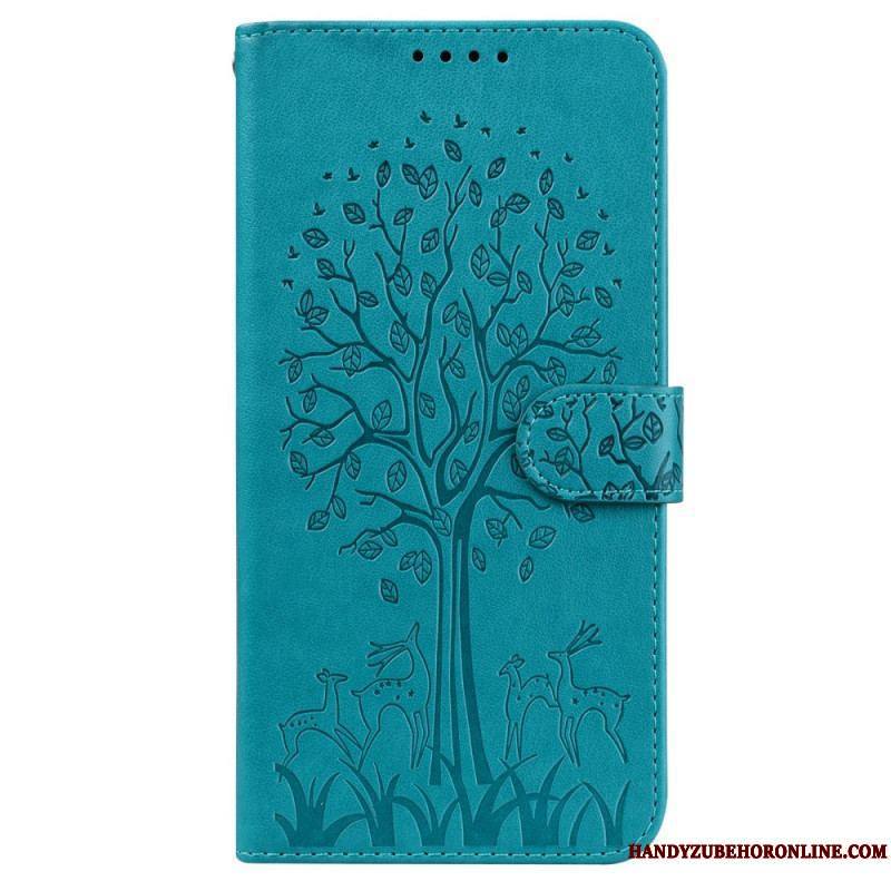 Housse Samsung Galaxy S22 5G Arbre et Cerfs