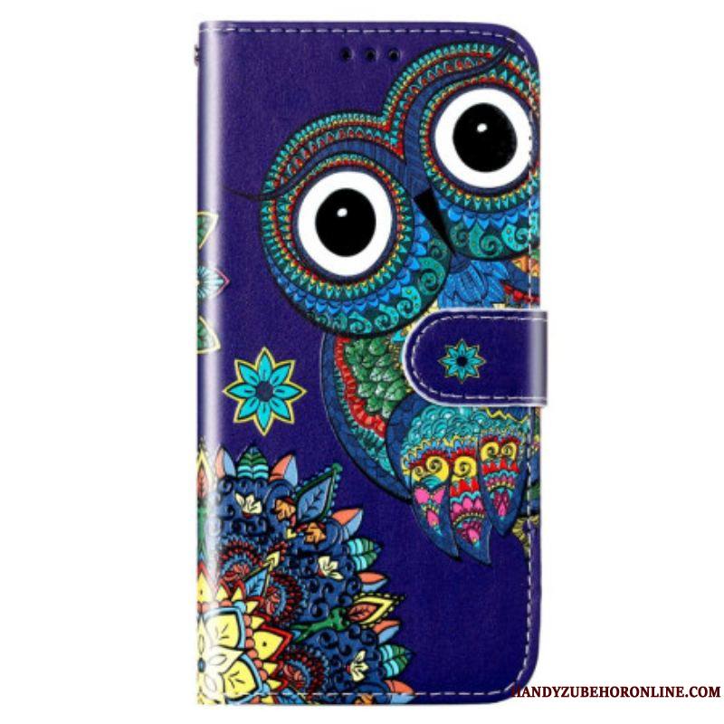 Housse Samsung Galaxy S23 5G Hibou à Lanière