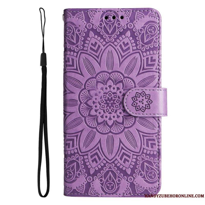 Housse Samsung Galaxy S23 5G Mandala Soleil avec Lanière