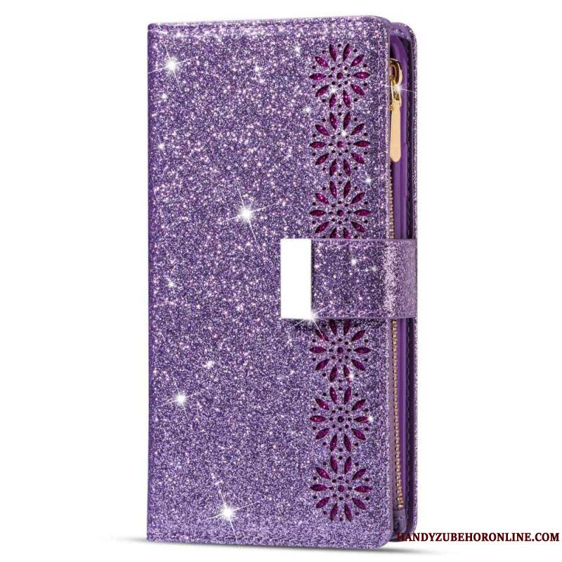 Housse Samsung Galaxy S23 Ultra 5G Paillettes Portefeuille