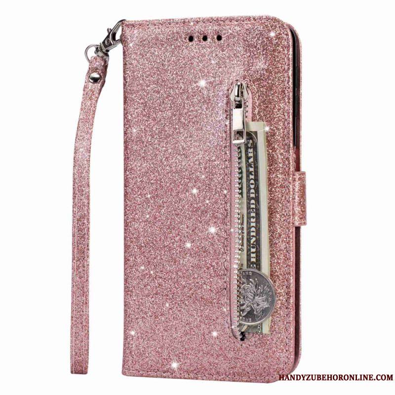 Housse Samsung Galaxy S23 Ultra 5G Porte-Monnaie Paillettes