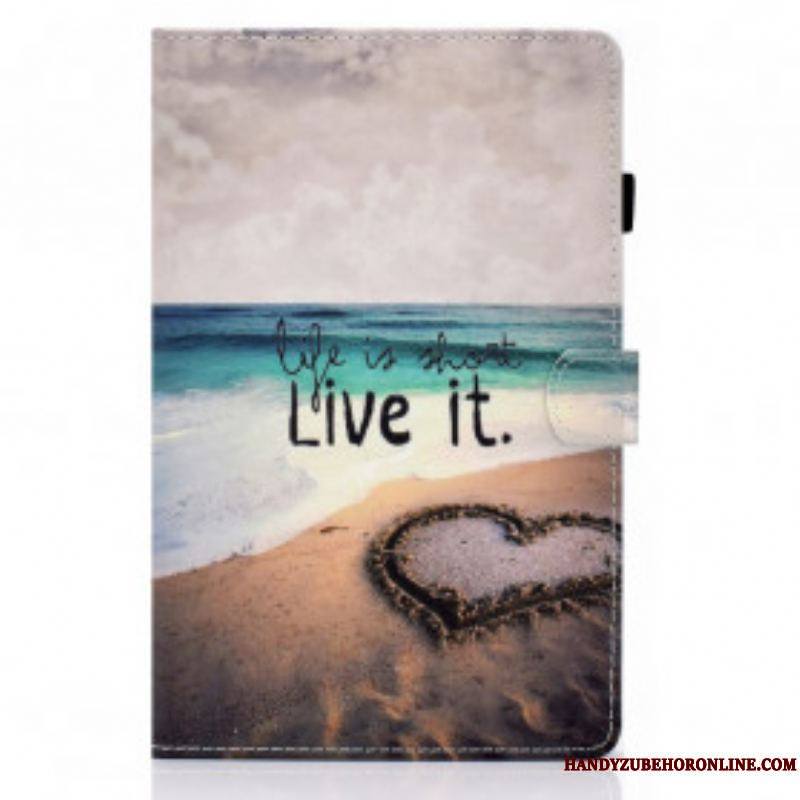 Housse Samsung Galaxy Tab A7 (2020) Life is Short Plage