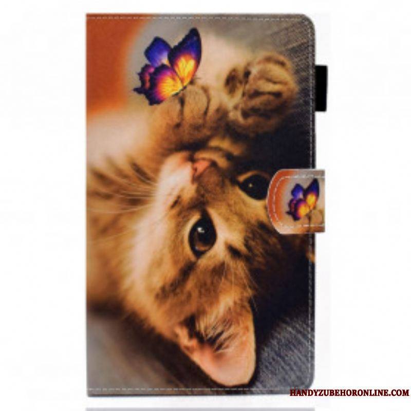 Housse Samsung Galaxy Tab A7 (2020) Mon Chaton et Papillon