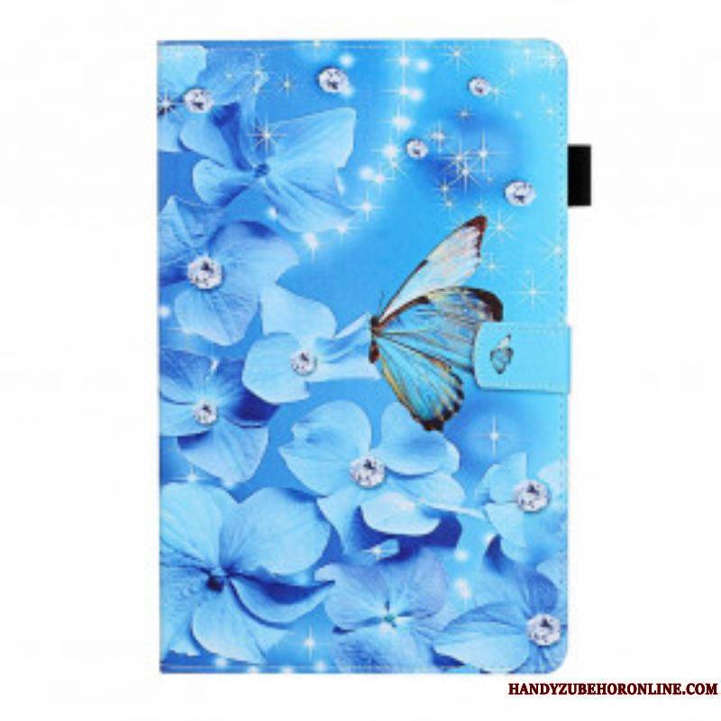 Housse Samsung Galaxy Tab A7 (2020) Papillons Diamants