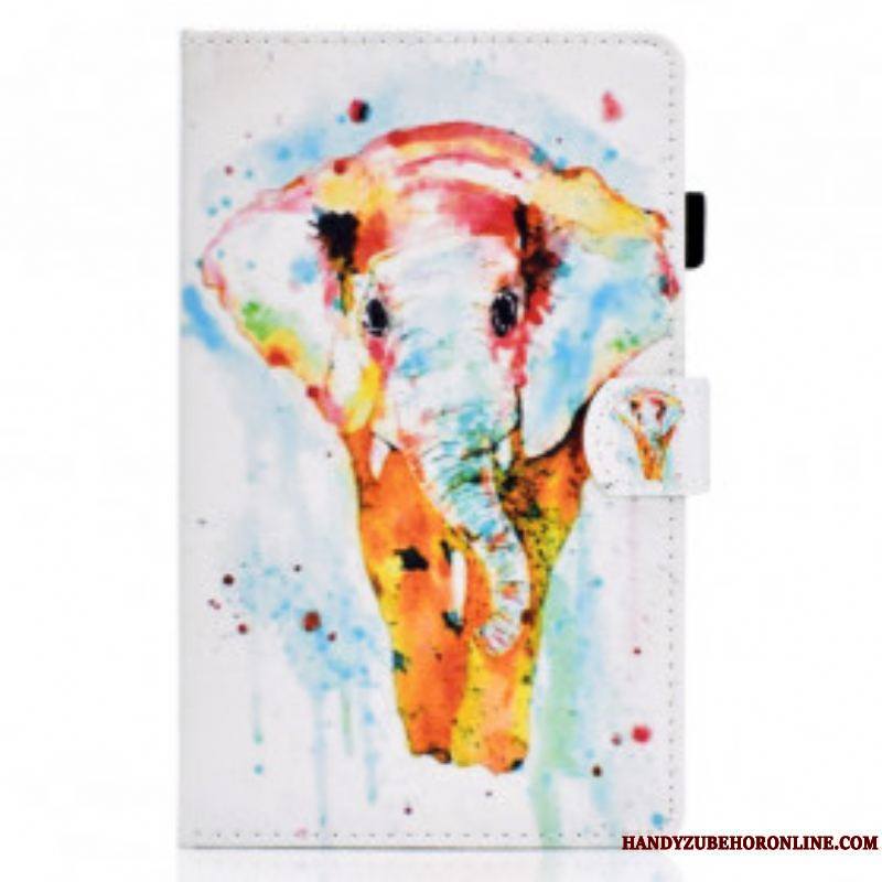 Housse Samsung Galaxy Tab A7 (2020) Éléphant Aquarelle