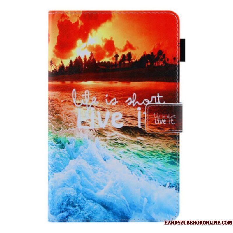 Housse Samsung Galaxy Tab A7 Lite Life is Short Sunset