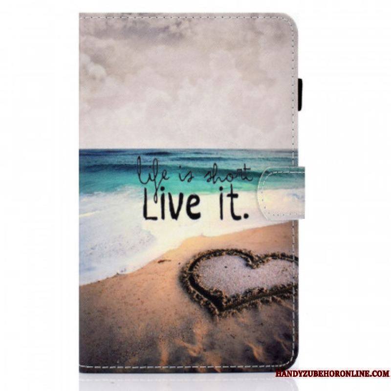 Housse Samsung Galaxy Tab A8 (2021) Life is Short Plage