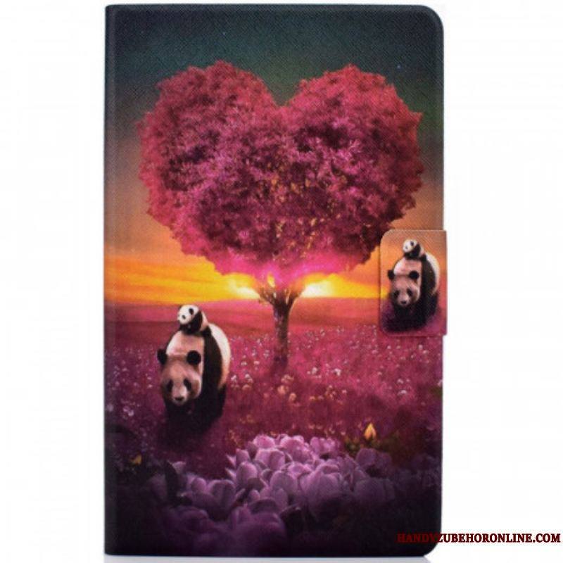 Housse Samsung Galaxy Tab A8 (2021) Panda Coeur