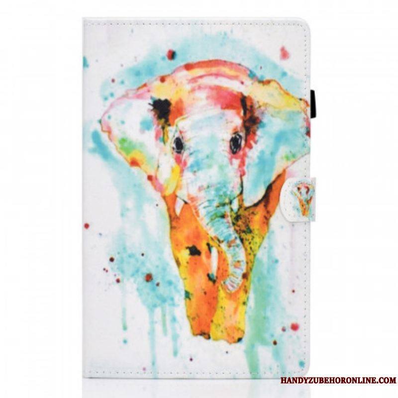 Housse Samsung Galaxy Tab A8 (2021) Éléphant Aquarelle