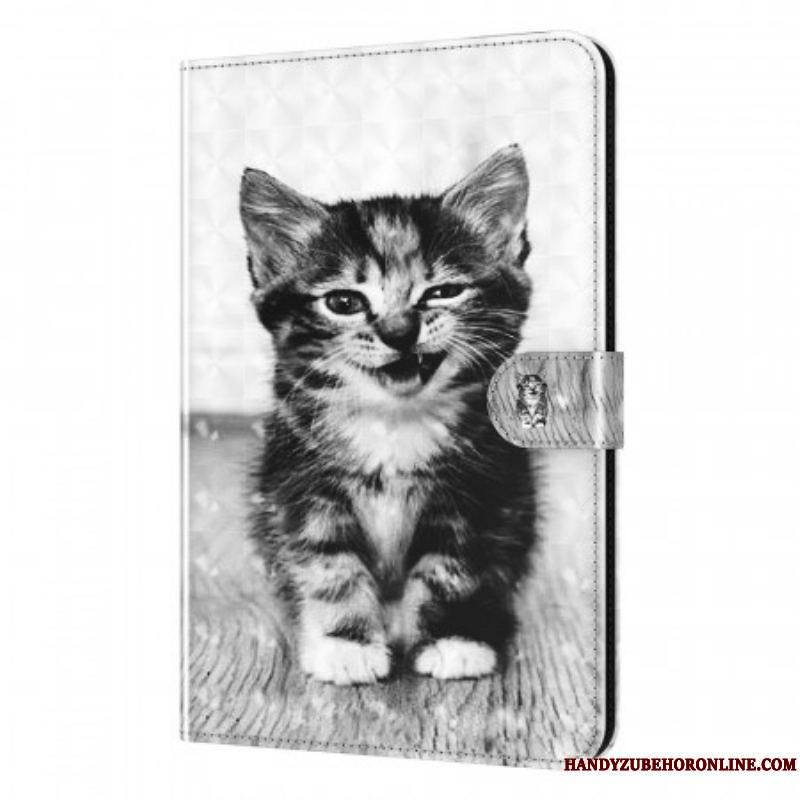 Housse Simili Cuir Samsung Galaxy Tab A8 (2021) Chaton