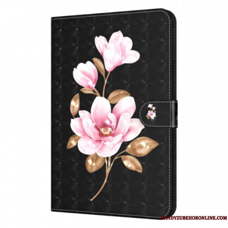 Housse Simili Cuir Samsung Galaxy Tab A8 (2021) Fleurs d'Arbre