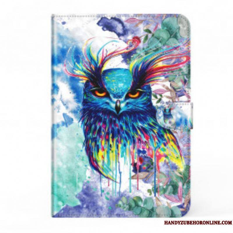 Housse Simili Cuir Samsung Galaxy Tab S8 / Tab S7 Hibou