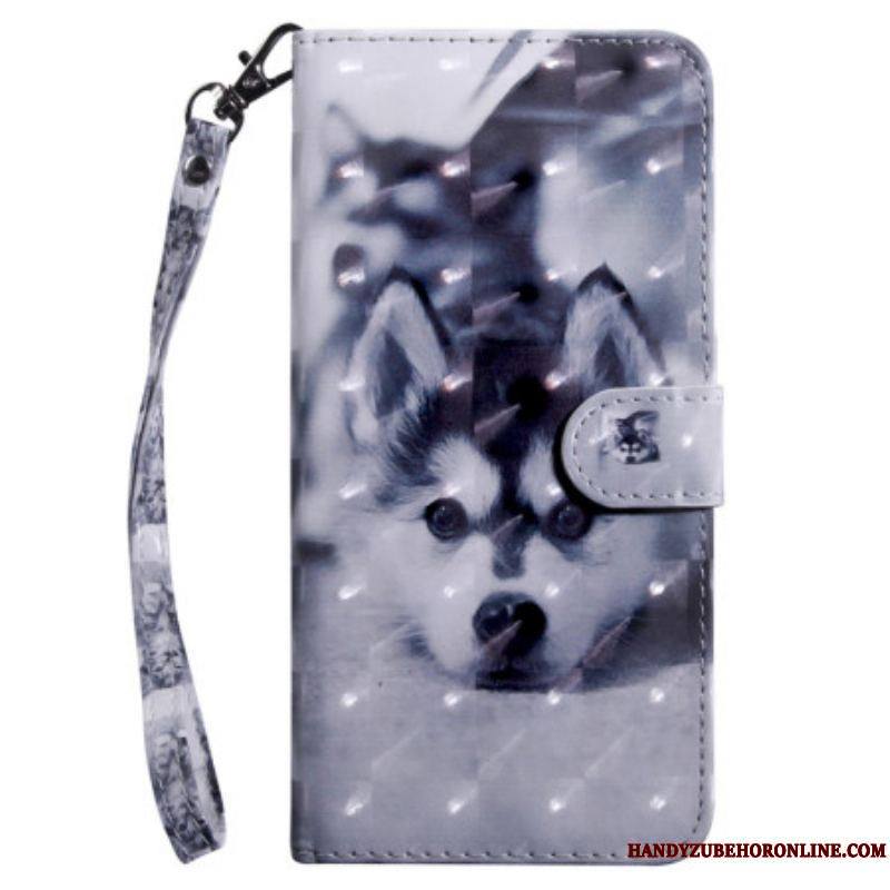 Housse Sony Xperia 5 IV Chien Husky avec Lanière