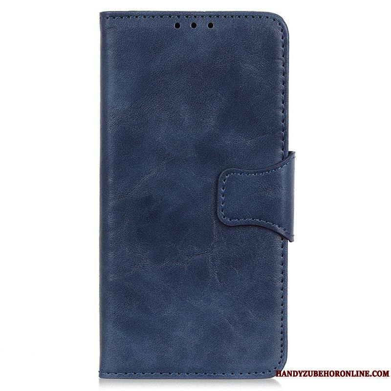 Housse Sony Xperia 5 IV Cuir Fendu Fermoir Vintage