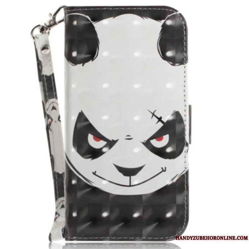 Housse Xiaomi 12 / 12X Angry Panda à Lanière