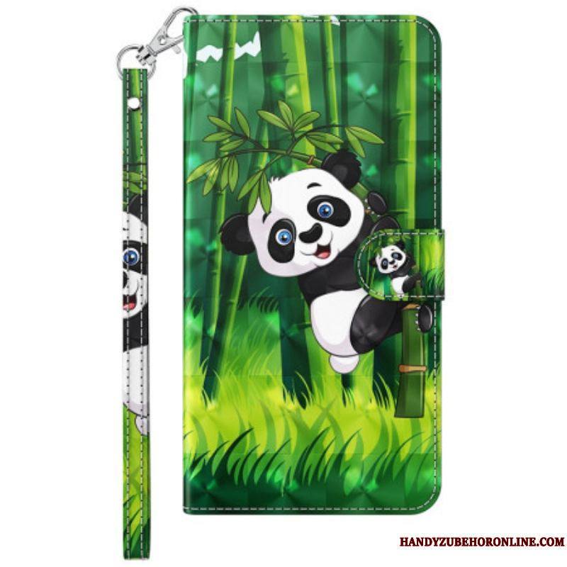 Housse Xiaomi 12 Lite Panda Bambou à Lanière