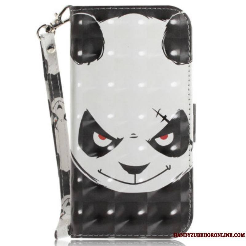 Housse Xiaomi 13 Angry Panda à Lanière