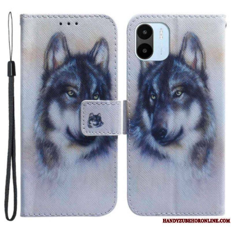 Housse Xiaomi Redmi A1 Loup Aquarelle