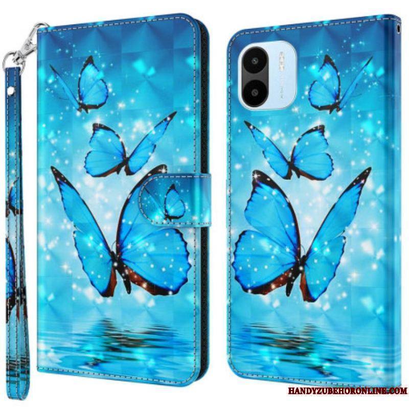 Housse Xiaomi Redmi A1 Papillons Bleus Volants