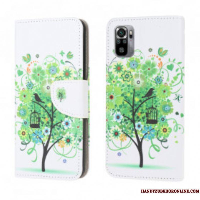 Housse Xiaomi Redmi Note 10/10S/Poco M5s Arbre Vert