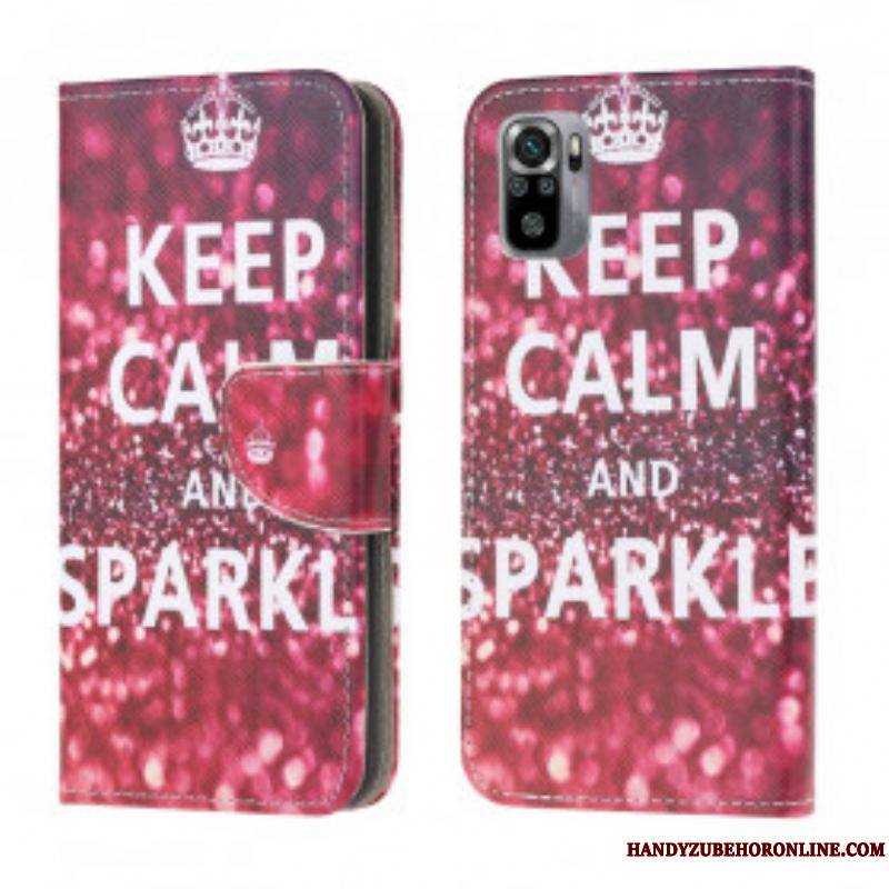 Housse Xiaomi Redmi Note 10/10S/Poco M5s Keep Calm and Sparkle