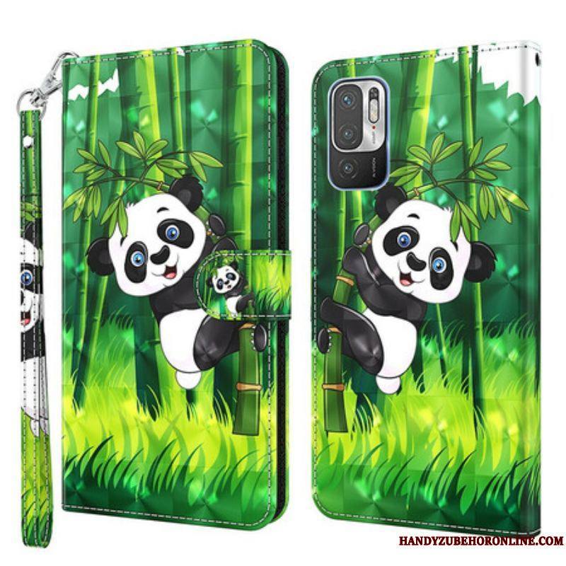 Housse Xiaomi Redmi Note 10 5G / Poco M3 Pro 5G Panda et Bambou