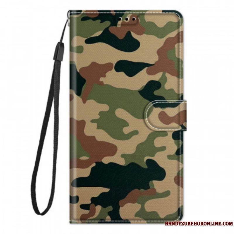 Housse Xiaomi Redmi Note 10 Pro Camouflage Militaire à lanière