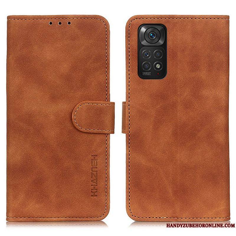 Housse Xiaomi Redmi Note 11 / 11s Effet Cuir Vintage KHAZNEH