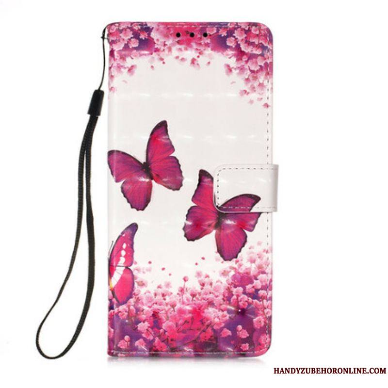 Housse iPhone 13 Mini Papillons Rouges