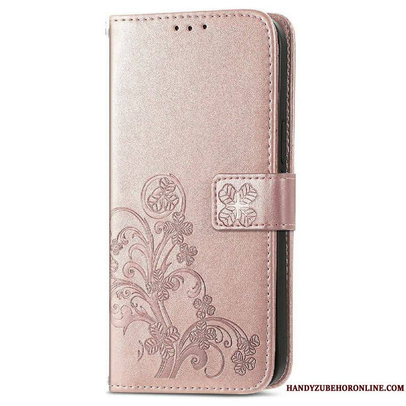 Housse iPhone 13 Mini Papillons et Fleurs à Lanière