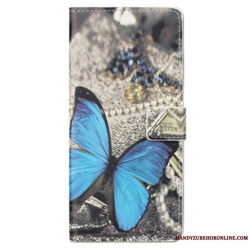 Housse iPhone 13 Pro Max Papillon Bleu