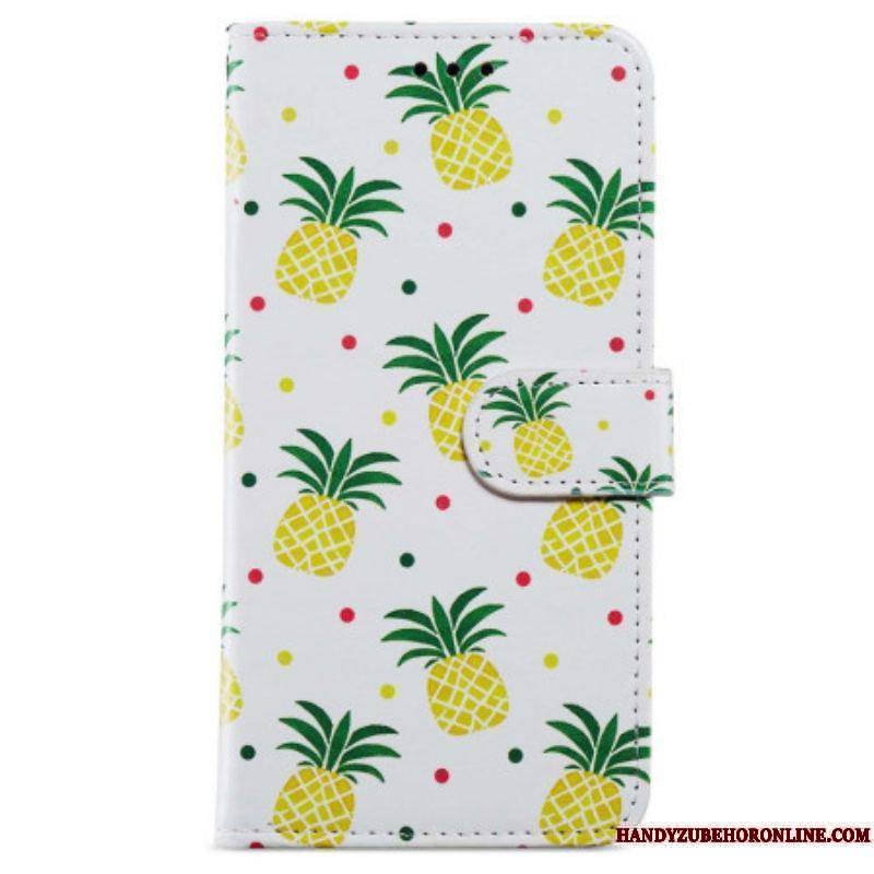 Housse iPhone 15 Ananas à Lanière